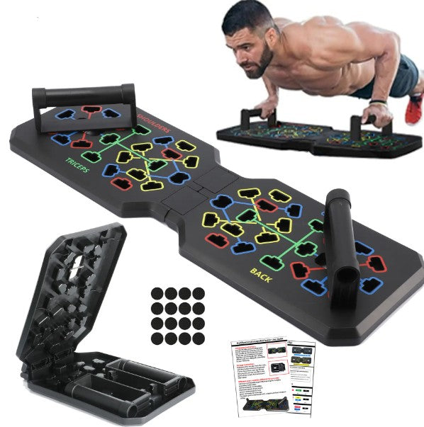 12-in-1 Color-Coded Push-Up Board – Portable Home Workout System