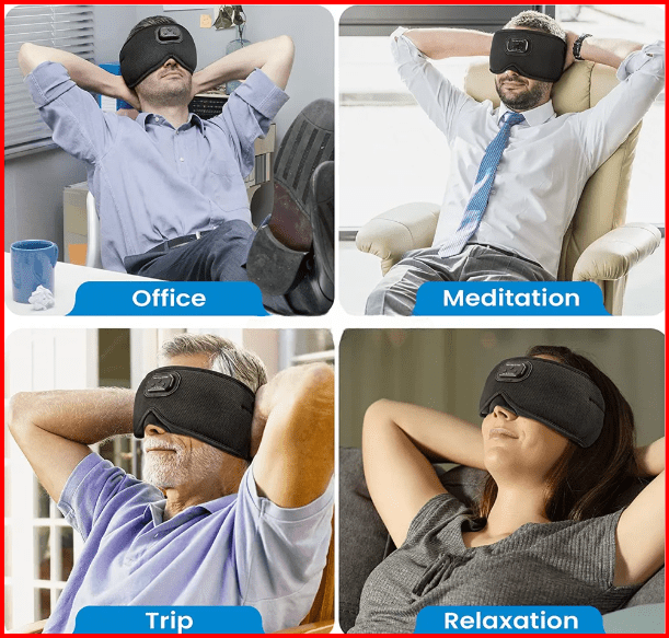 Bluetooth Sleep Mask with Headphones | Noise - Canceling Sleep Mask with Hot & Cold Therapy - ProActive Performance