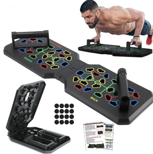 12-in-1 Color-Coded Push-Up Board – Portable Home Workout System
