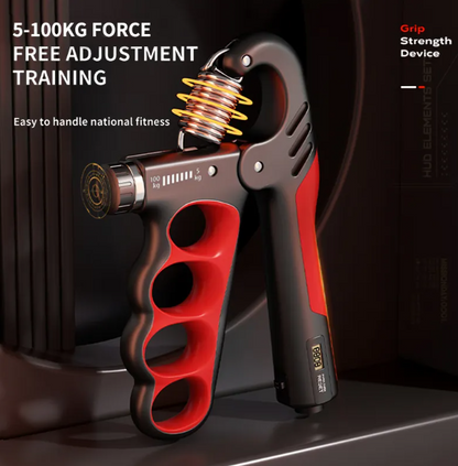 Adjustable Resistance Smart Hand Exerciser with Mechanical Counter
