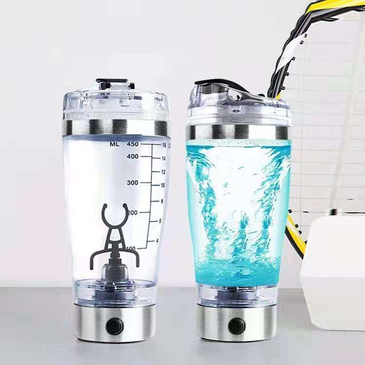 USB Rechargeable Protein Shaker Bottle Electric Mixer Cup Blender